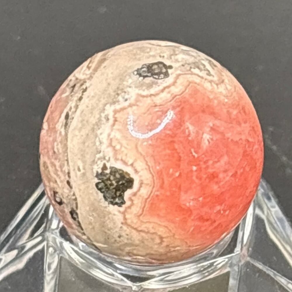 Beautiful Mini Rhodochrosite Sphere - Picture 2 of 8